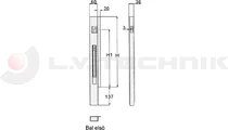 Pillar 600 25mm KTL front left