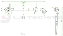 Load binder with hooks 10mm