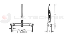 GYA - Racsni horgokkal 10mm lánchoz LC63kN