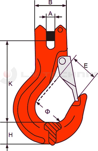 G80 clevis hook 10mm