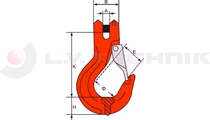 GYA - Horog láncszemhez 8mm lánchoz LC40kN