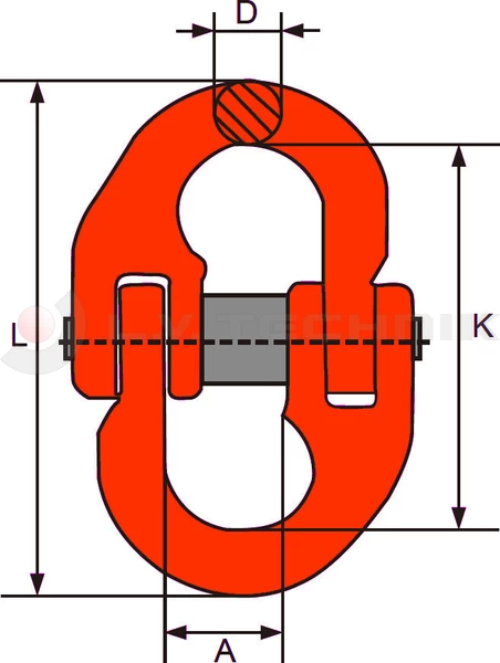 GYA - Összekötő szem 13mm lánchoz LC106kN