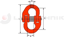 GYA - Összekötő szem 13mm lánchoz LC106kN