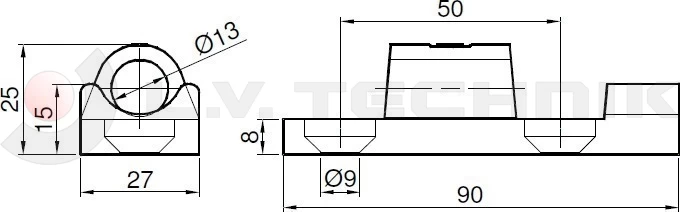 Hinge 90mm TIR