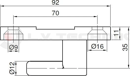 Hinge 90mm TIR