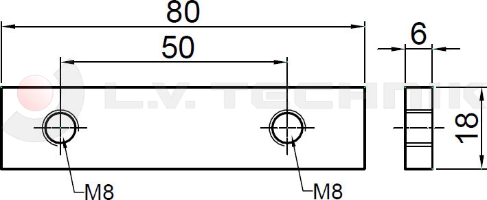 Hinge 90mm TIR