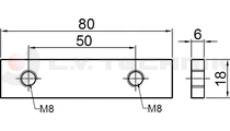 Hinge 90mm TIR