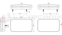 Universal LED rear lamp 12-36V right