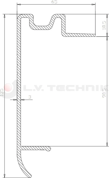 Frame profile 15mm