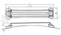 Mudguard bracket plastic adjustable 40-42mm